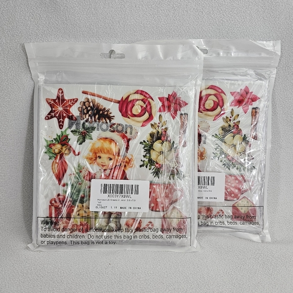 (2) Packs Vintage Theme Christmas Holiday Rub-On Transfers By Honoson - Picture 7 of 7